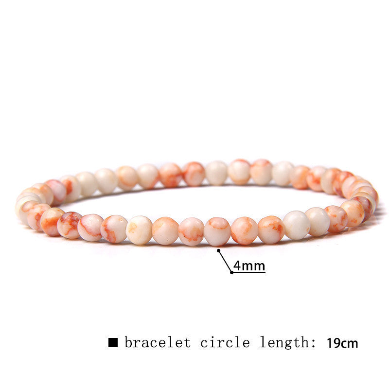 Crystal Agate Round Beads Aquamarine Tourmaline Yellow Tower Energy Beaded Bracelets