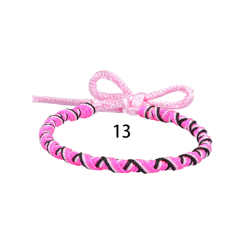 Style Colorful Hand-knitted Rope Holiday Party Bracelet