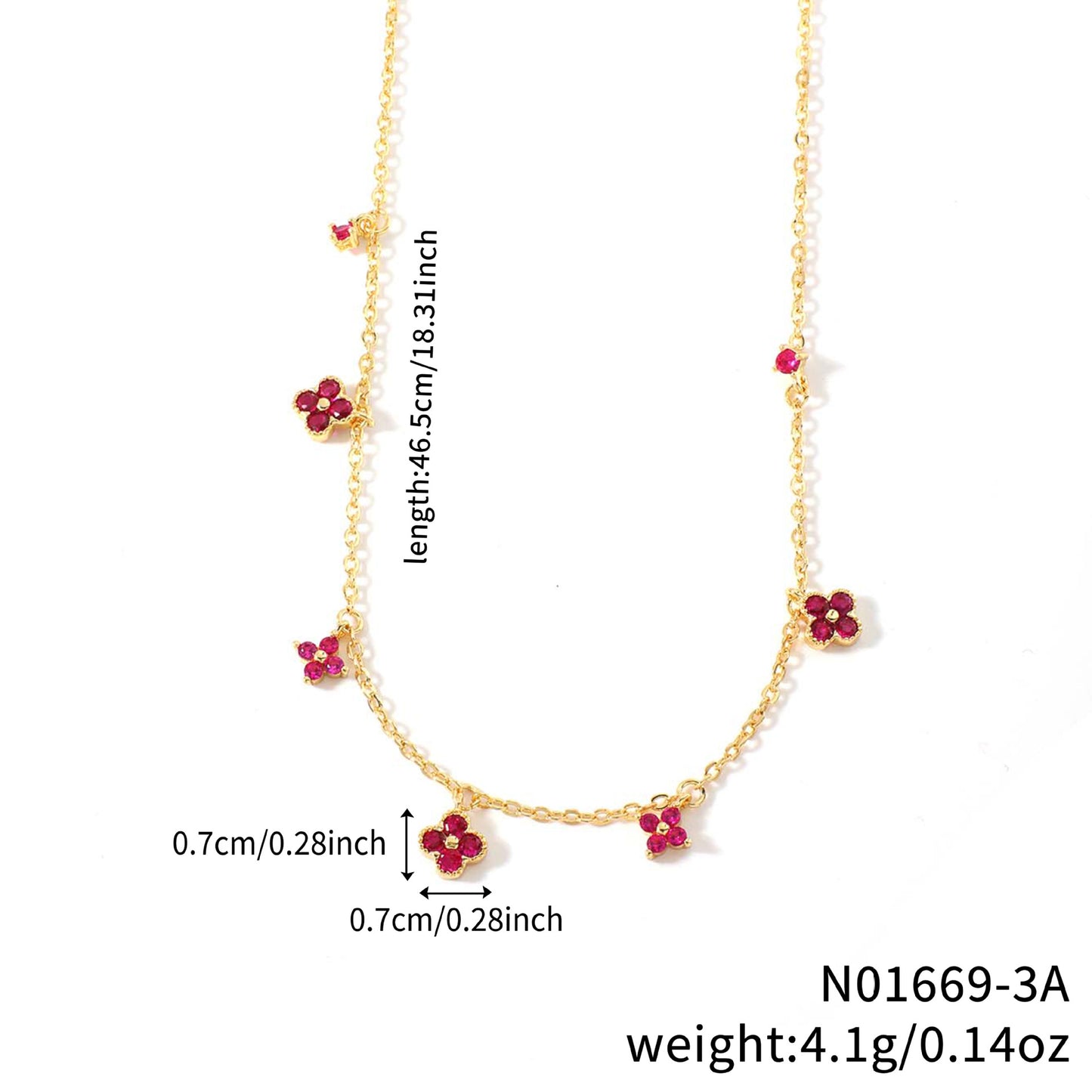 Elegant Light Luxury Clover Four-leaf Flower-shaped Clavicle Chain Necklaces