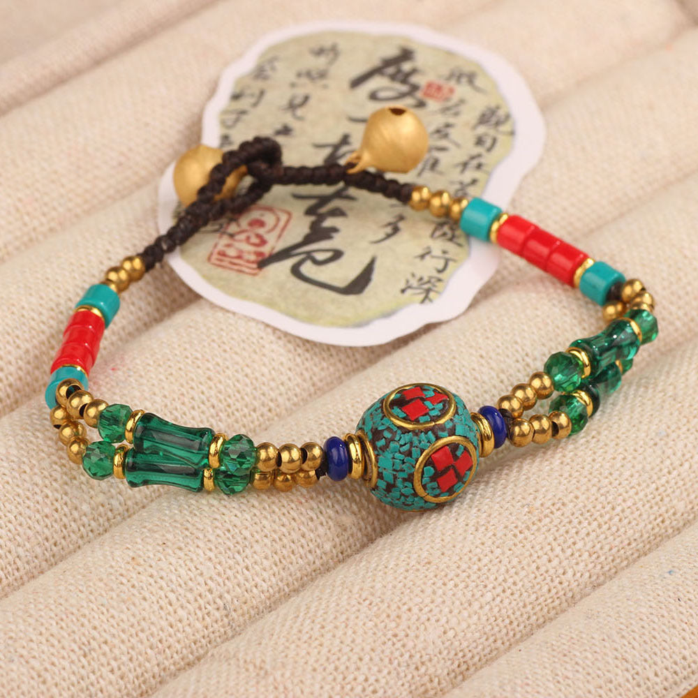 Vintage Nepal Woven Hand Strap Tibetan Bracelets