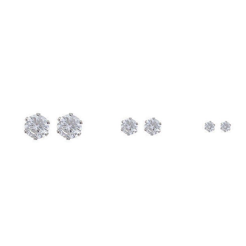 Refined Zircon Ear Minority Fashion Light Luxury Temperament Stud Earrings