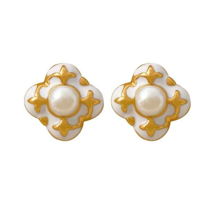 Light Retro Gorgeous Temperament High Sense Ear Stud Earrings