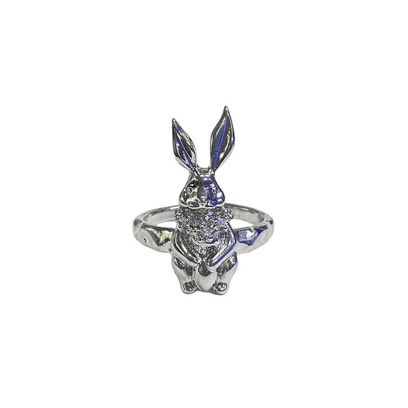 Women's High-grade Sweet Cool Rabbit Open Irregular Light Luxury Rings