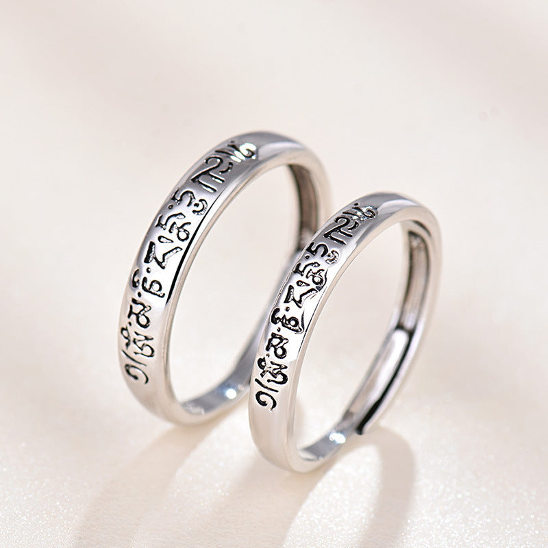 Women's & Men's Distressed Thai Sier Open For Couples Rings