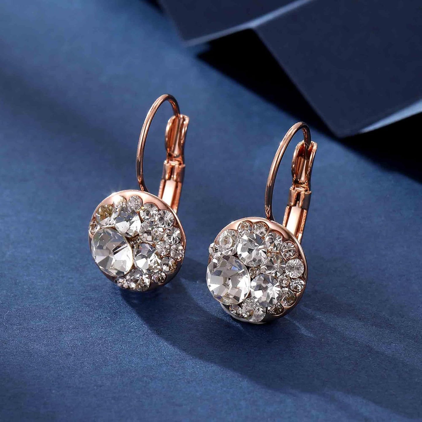 Cute Mickey Rose Gold Crystal Trendy Temperament Personality Super Earrings