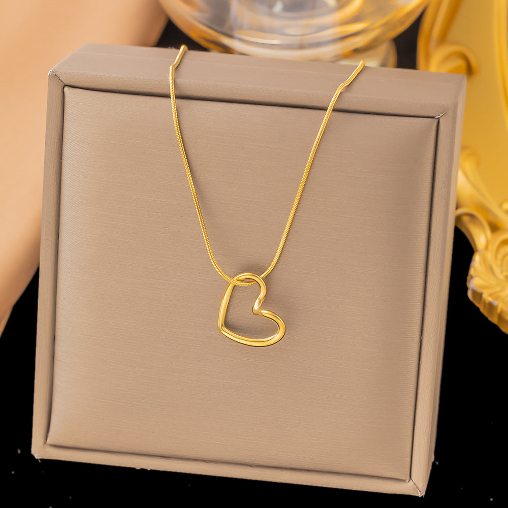 Titanium Steel Rose White Shell Round Necklaces