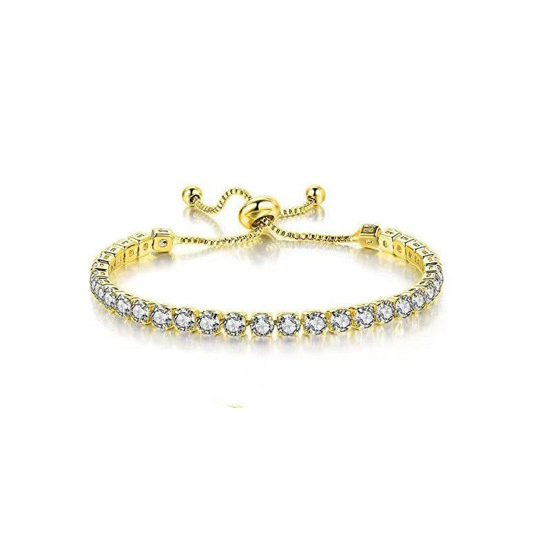 Suit Zircon Tennis Pull Single Row Diamond Bracelet