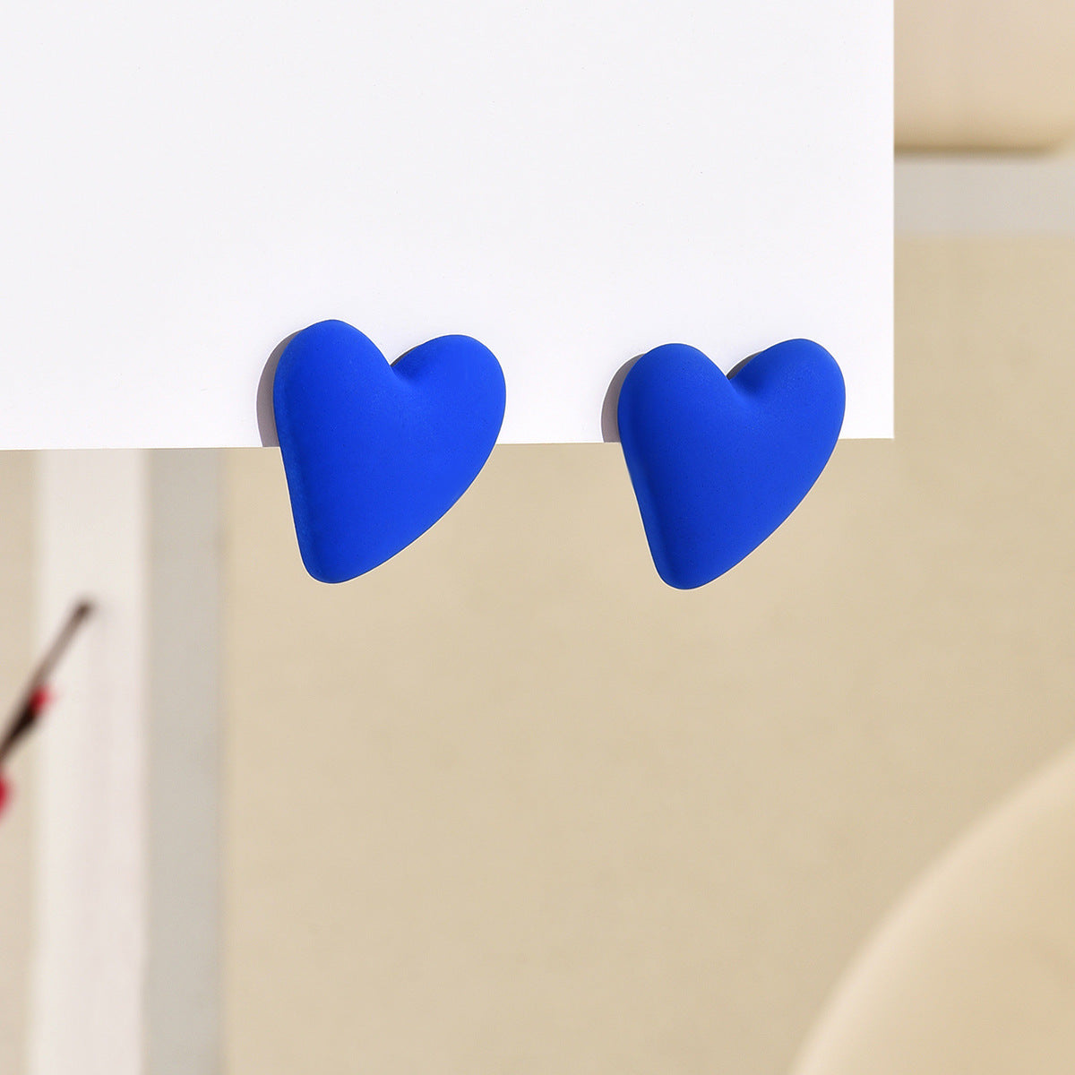 Color Small Love Valentine's Day Simple Fashion Acrylic Earrings