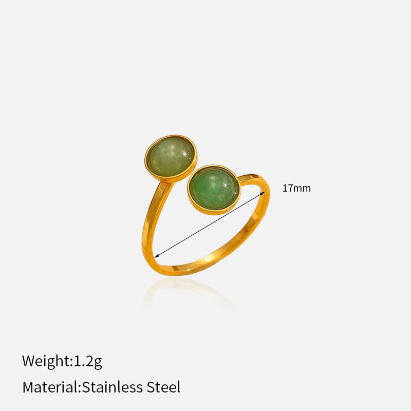 Female Stainless Steel Simple Couple Titanium Open-end Personality Ring