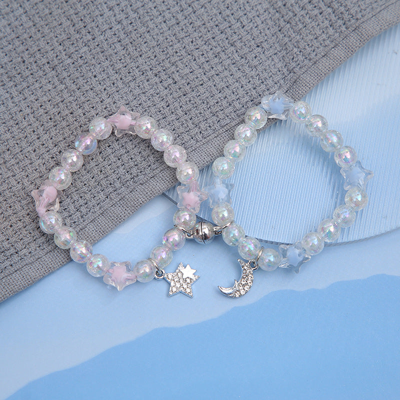 Girlfriends Couple Magnet Good-looking Sisters Token Bracelets