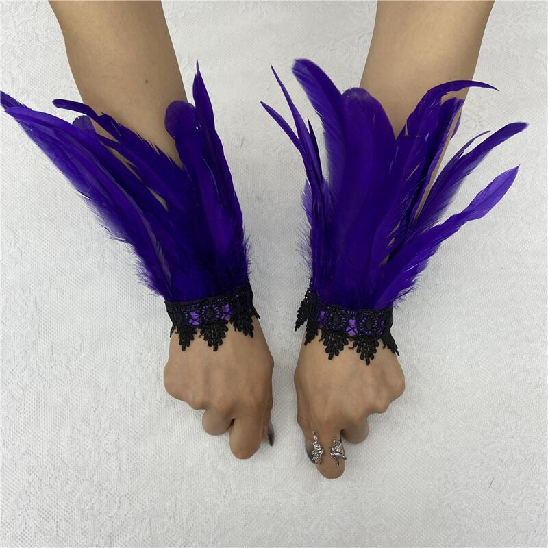 Feather Halloween Performance Ball Lace Wristband Bracelets