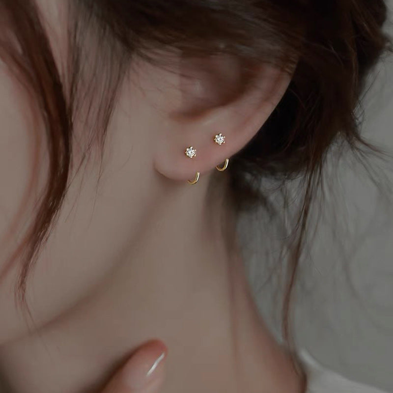Ear Sleeping No Need To Take Off Fashionable Exquisite Stud Earrings