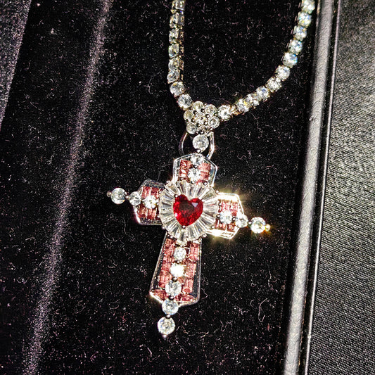 Love Gem Cross Light Luxury Micro Pendants