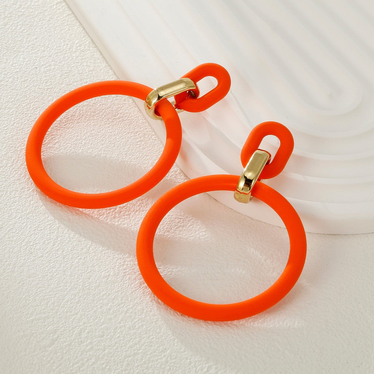 Color Personality Geometry Fashion Retro Spray Earrings