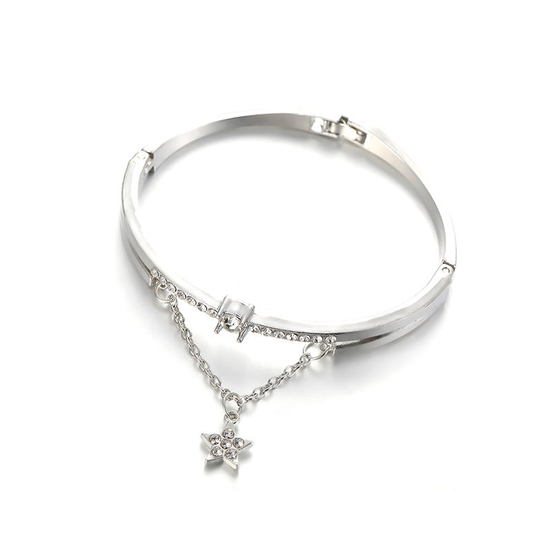Lady Temperament Five-pointed Star Diamond Rose Bracelets