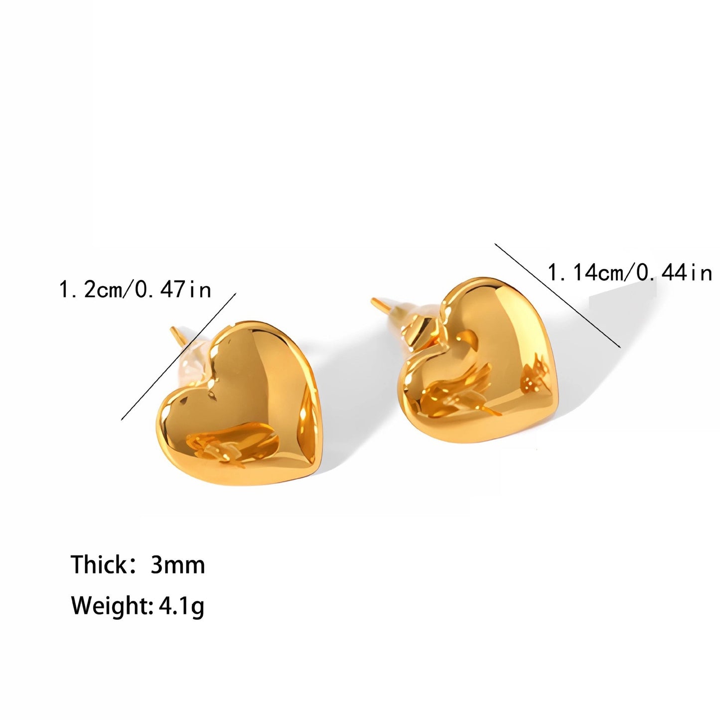 Women's High-grade Water Drop Gold Ear-ring Clip Titanium Rings