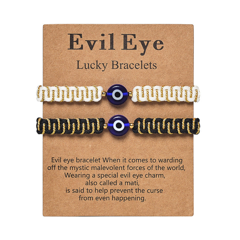 Handmade Woven Devil's Eye Jade Thread Fashion Unisex Bracelet