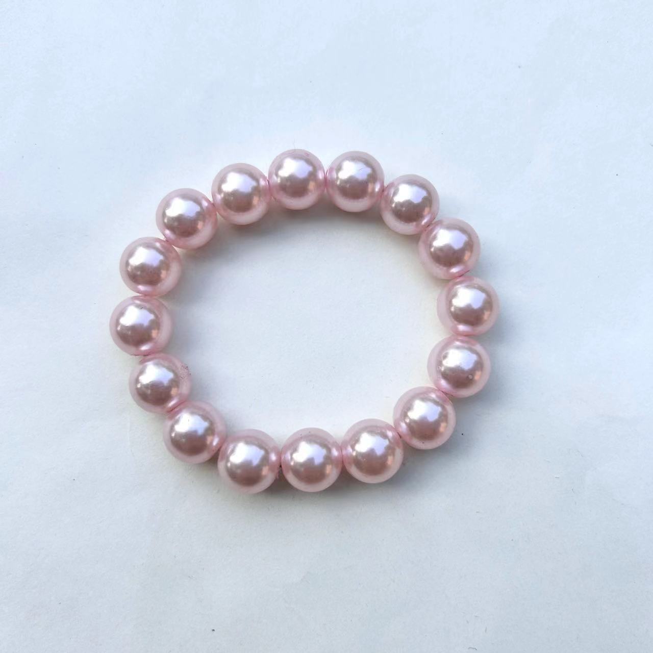 Children's Crack Bead Letter Candy Color Golden Balls Bracelet