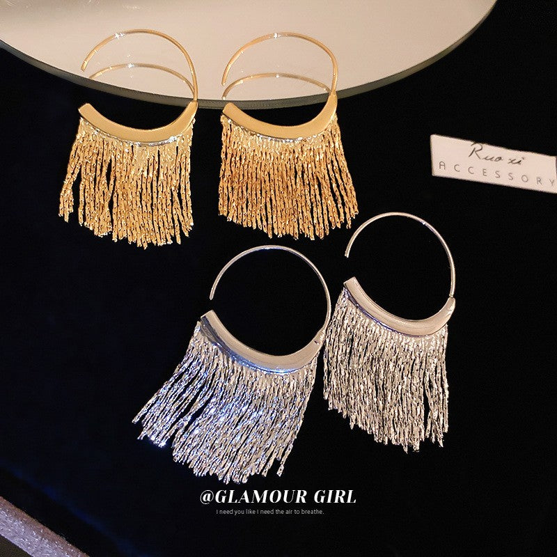Tassel Cold Style Copper Simple Grace Earrings