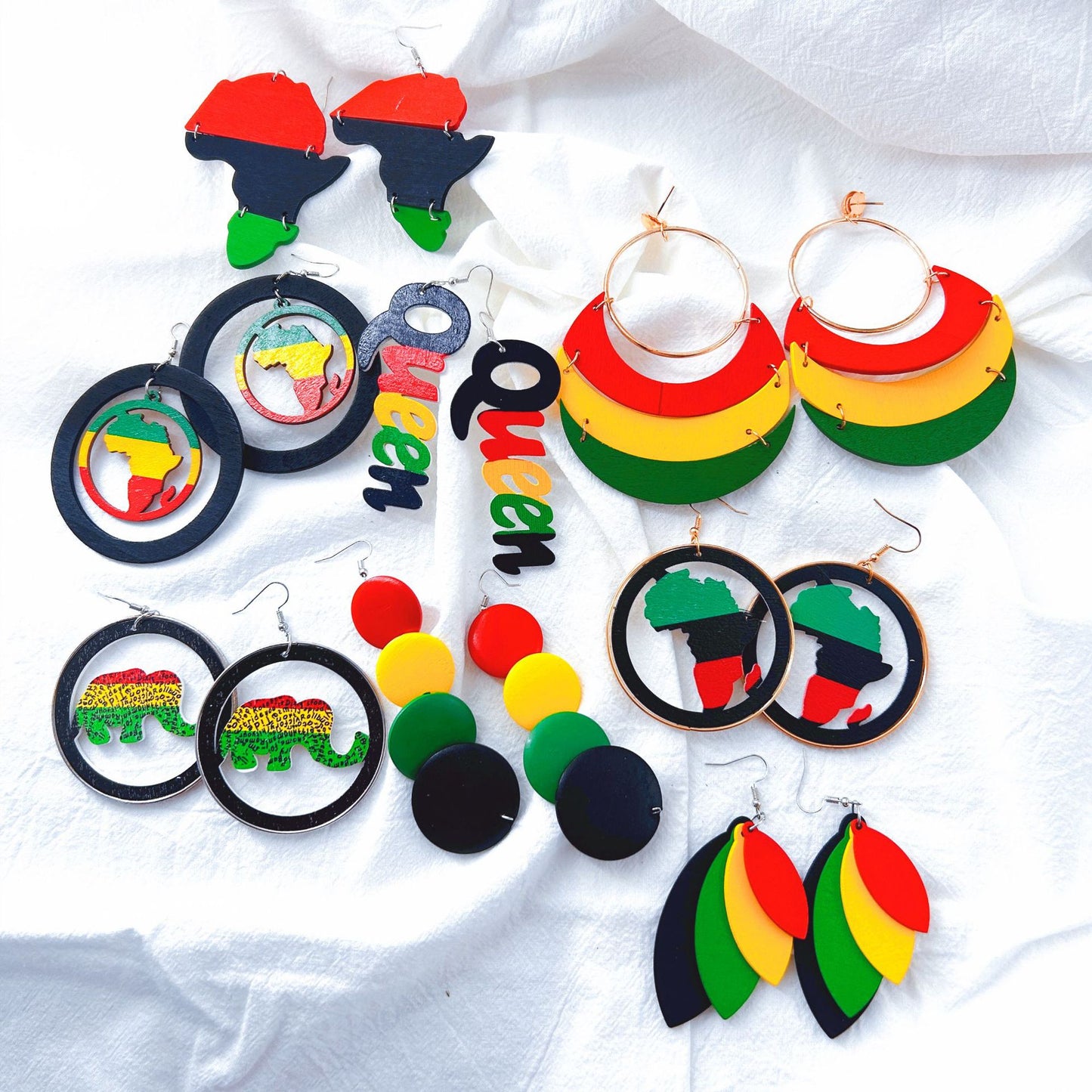 Round Ethnic Style Retro Dangle African Earrings