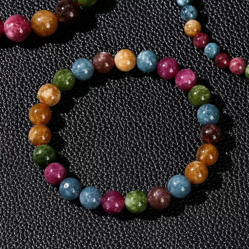 Natural Cherry Blossom Floating Flowers Agate Chalcedony Fashion Sweet Single Bracelet