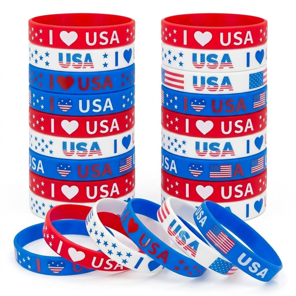 Flag Inspirational Faith Silicone Horse Party Graduation Rings