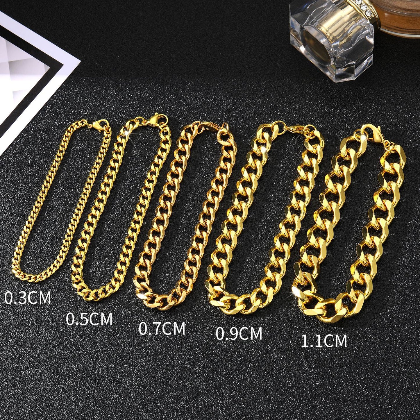 Men's Fashion Stainless Steel American Boys Cuban Link Bracelets