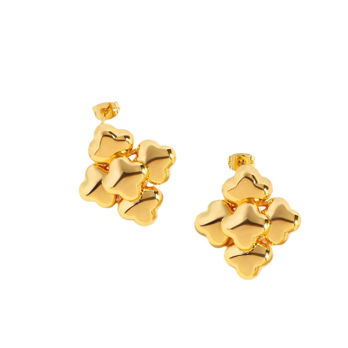 Square Glazed Surface Ear High-grade Geometric Stud Earrings