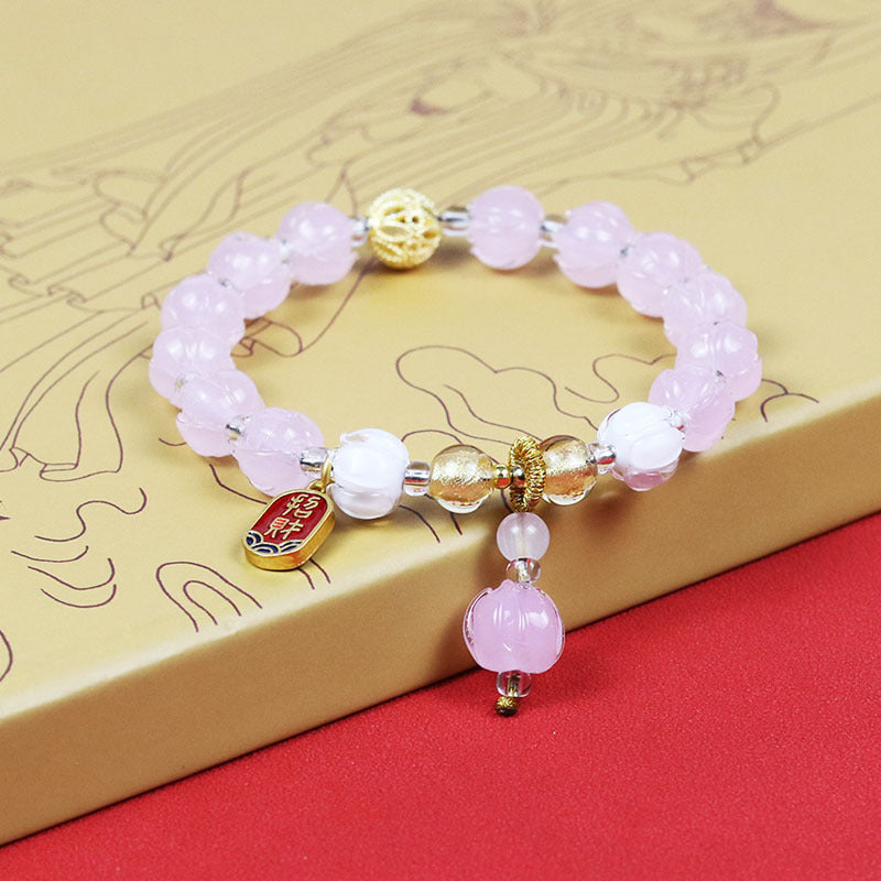 Glaze Light Luxury High-grade Color Fluorite Hydrangea Bracelet