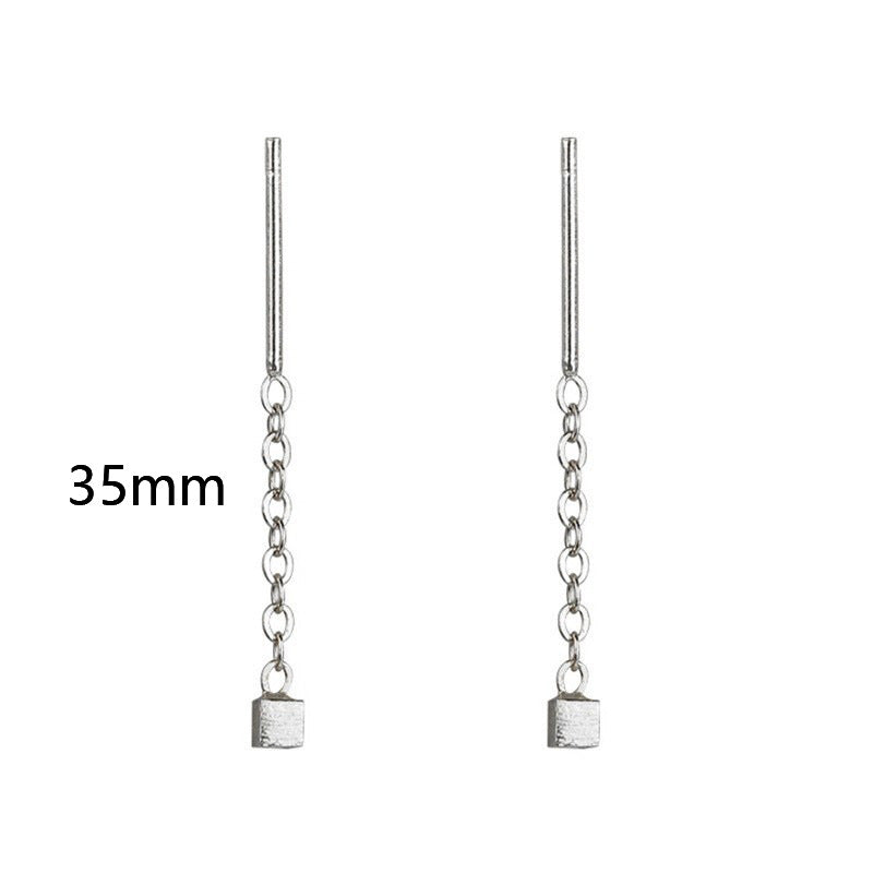 Artistic Temperament Geometric Long Fringe Minimalist Earrings