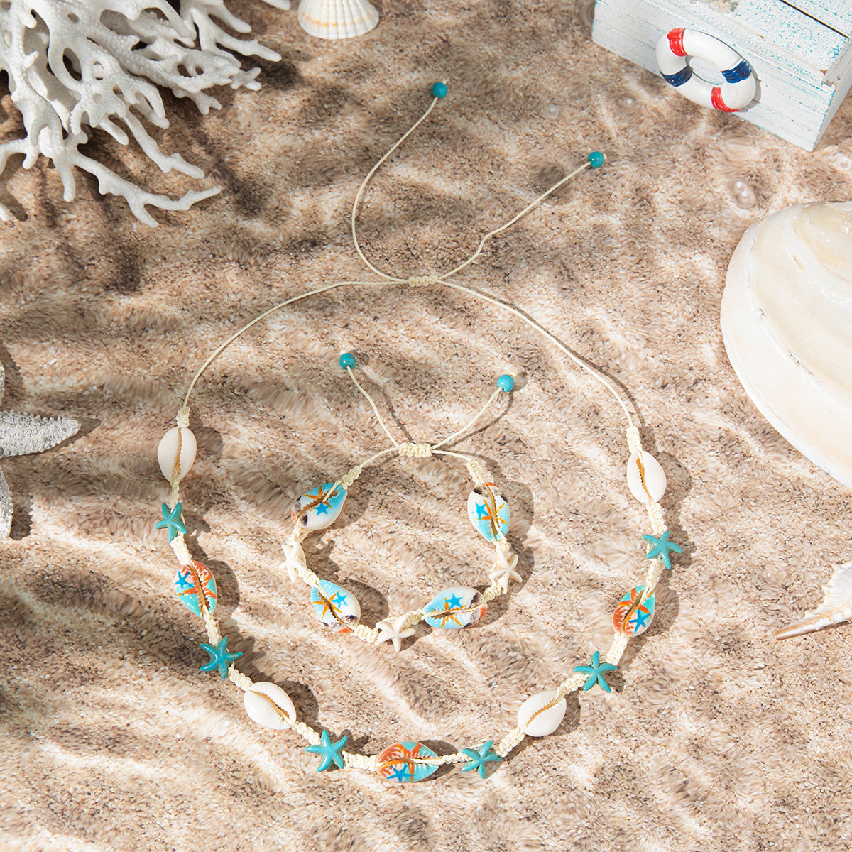 Holiday Ocean Style Cartoon Shell Design Starfish Necklaces