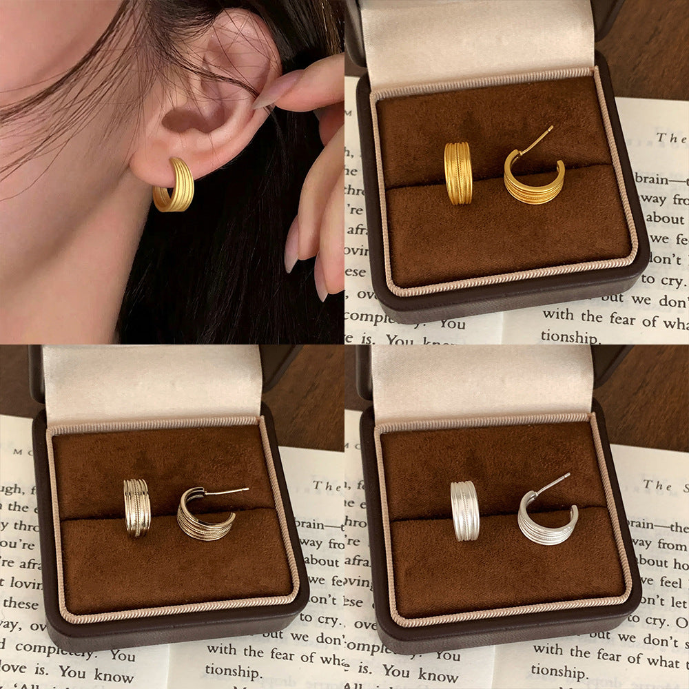 Women's Luxury High-grade Matte Collection Niche Elegant Earrings