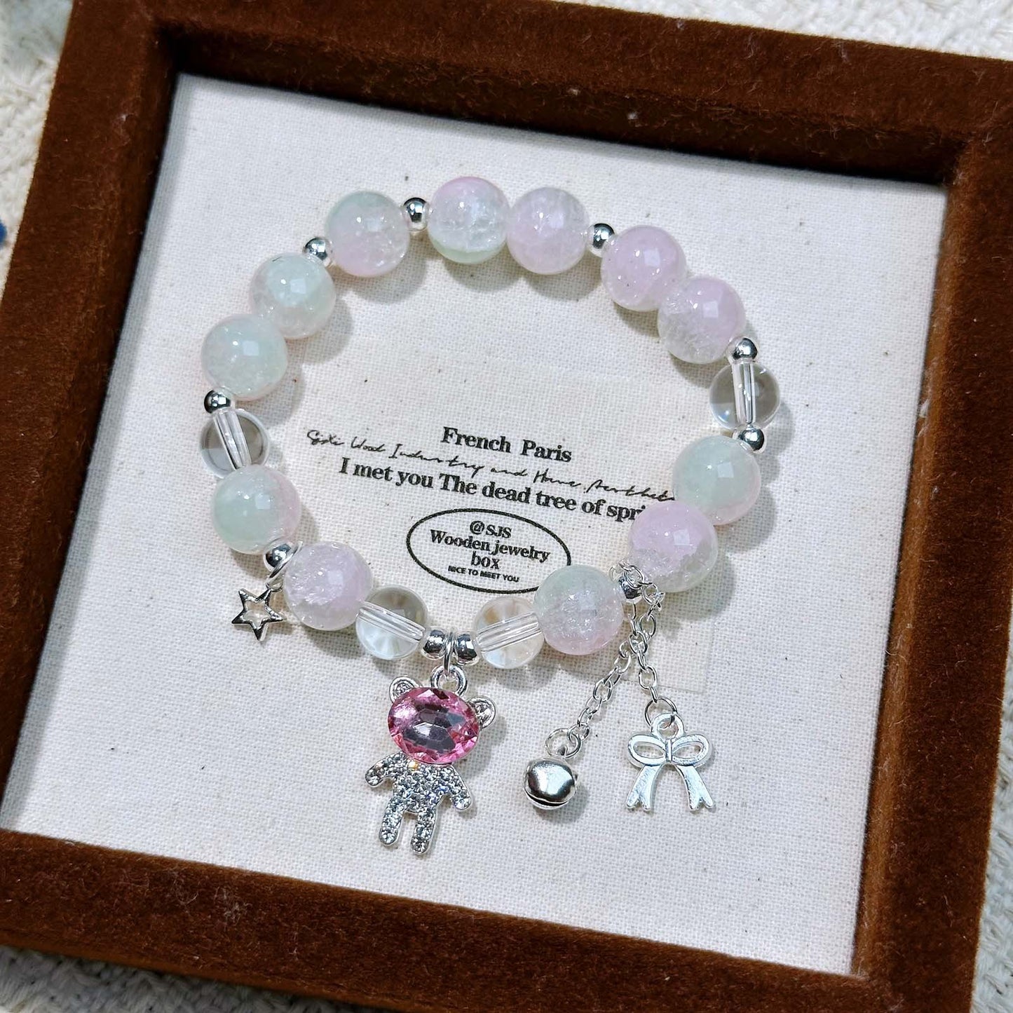 Little Bear Glaze Beaded Sweet Fresh Bell Cultural Bracelets