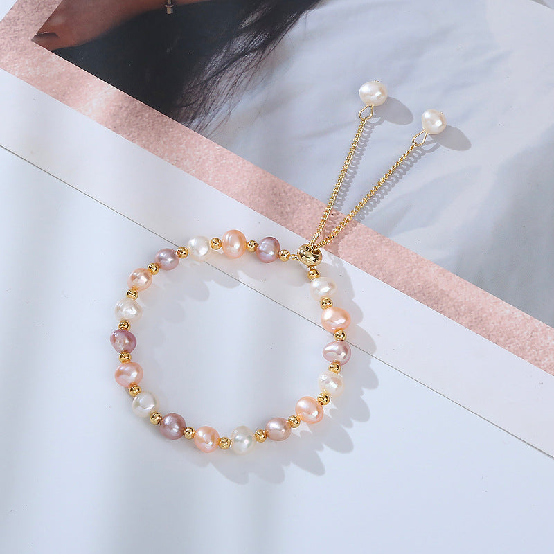 Freshwater Pearl Rato Colorful Gilded Creative Lover Bracelet