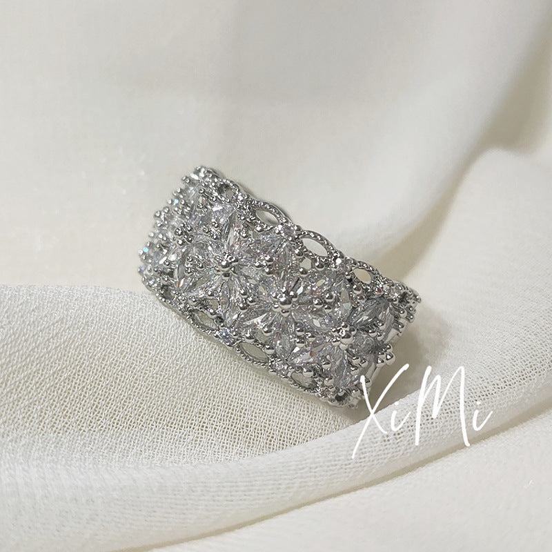 Women's & Men's Light Luxury High-grade Starry Snowflake Switchable Ring