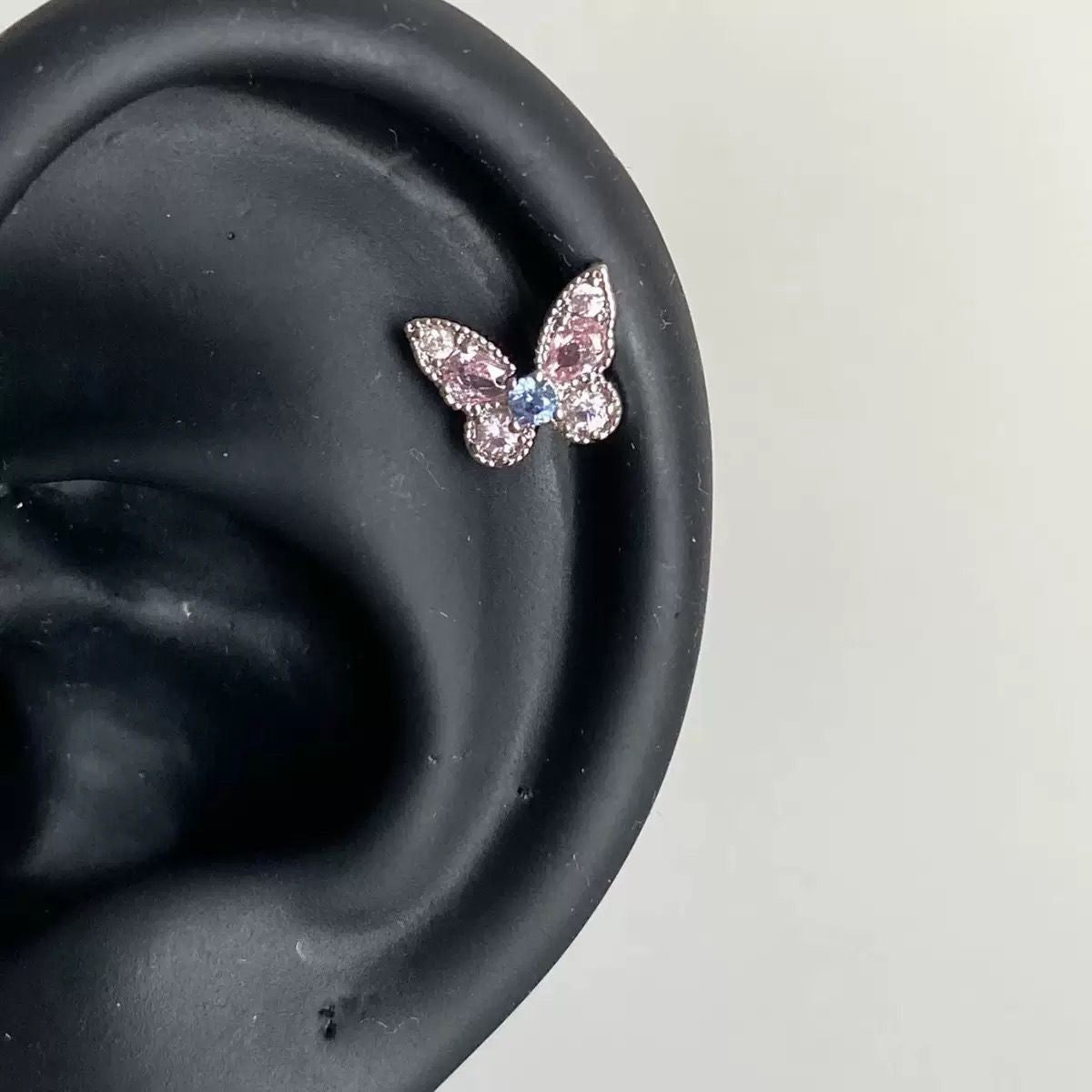 Bone Small Versatile Butterfly Design Pin Stud Earrings