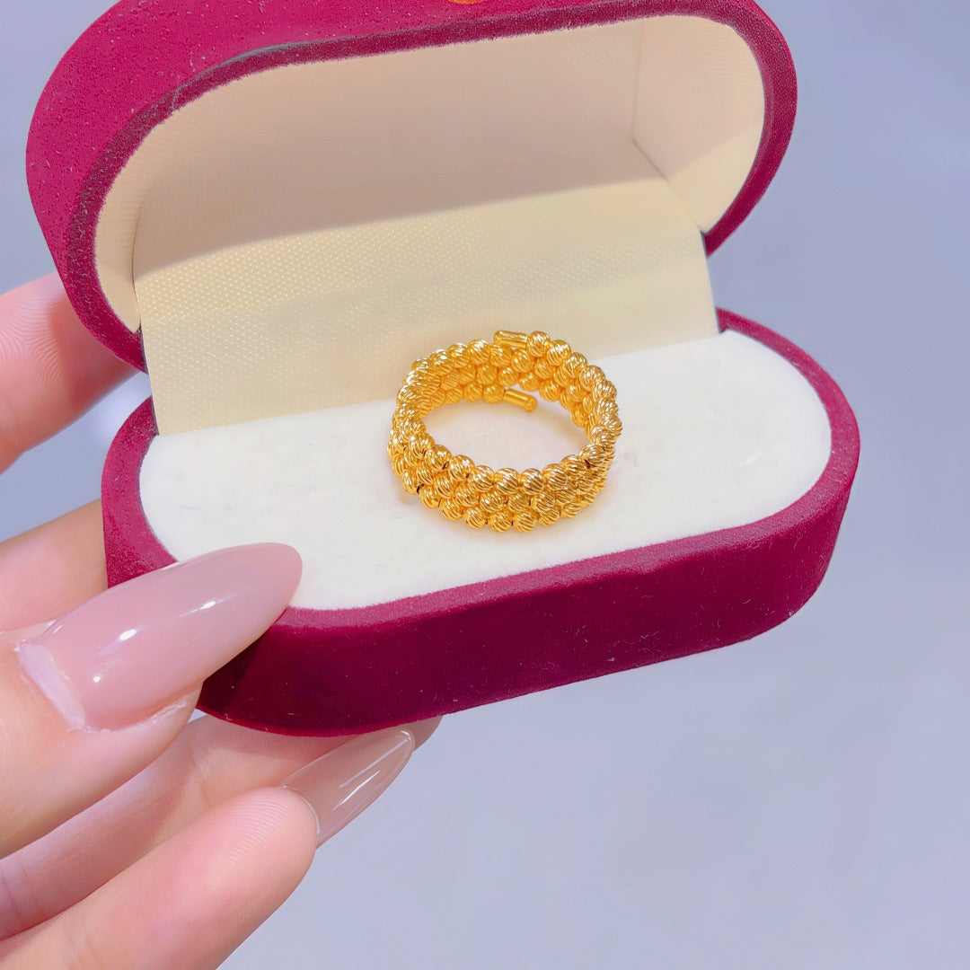 Women's Alluvial Gold Retro Affordable Luxury Design Brass Plated Fashion Ring