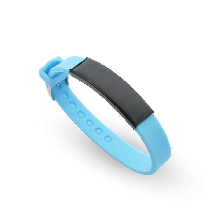 Soft Silicone Wristband Fashion Simple Couple Can Carve Writing Stainless Bracelet