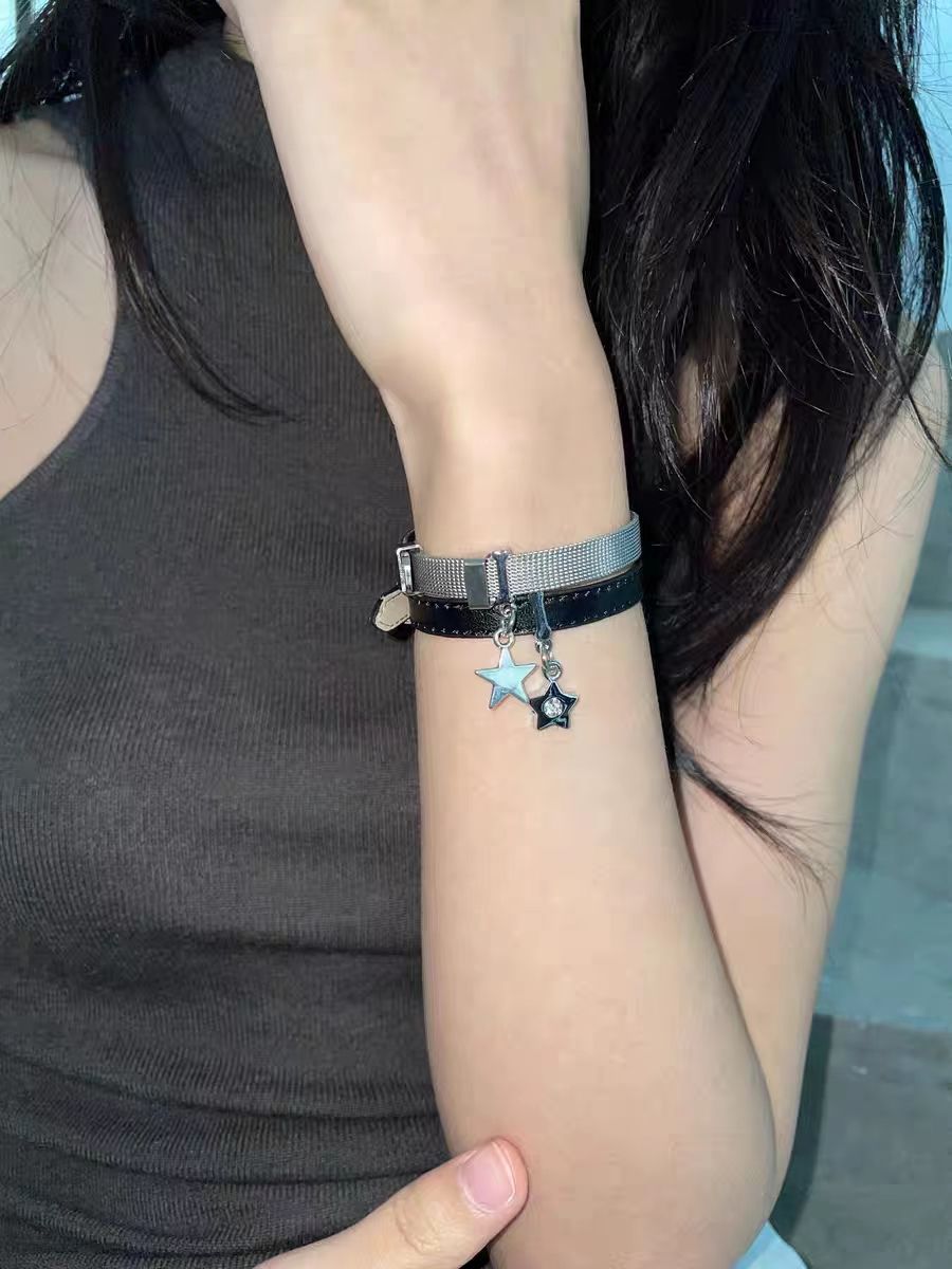 Cool Hot Adjustable Twin Female Millennium Style Design Titanium Bracelet