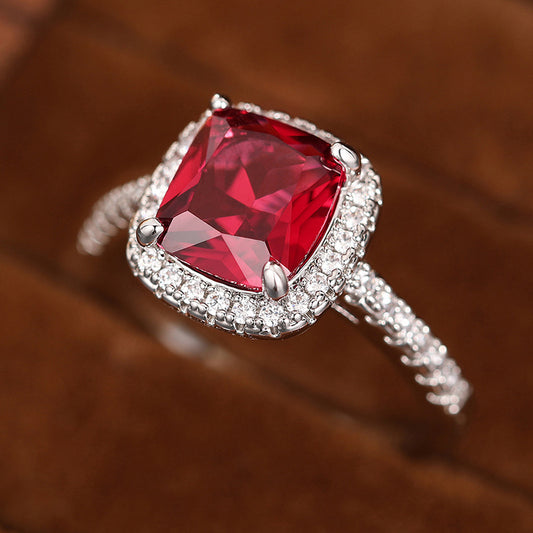 Fat Imitation Gem Noble Female High-grade Light Luxury Expensive Rings