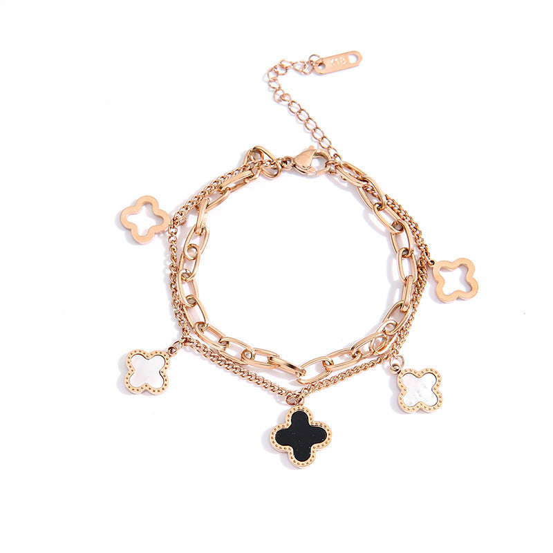 Women's Commuter Titanium Steel Light Luxury Couple Bracelets
