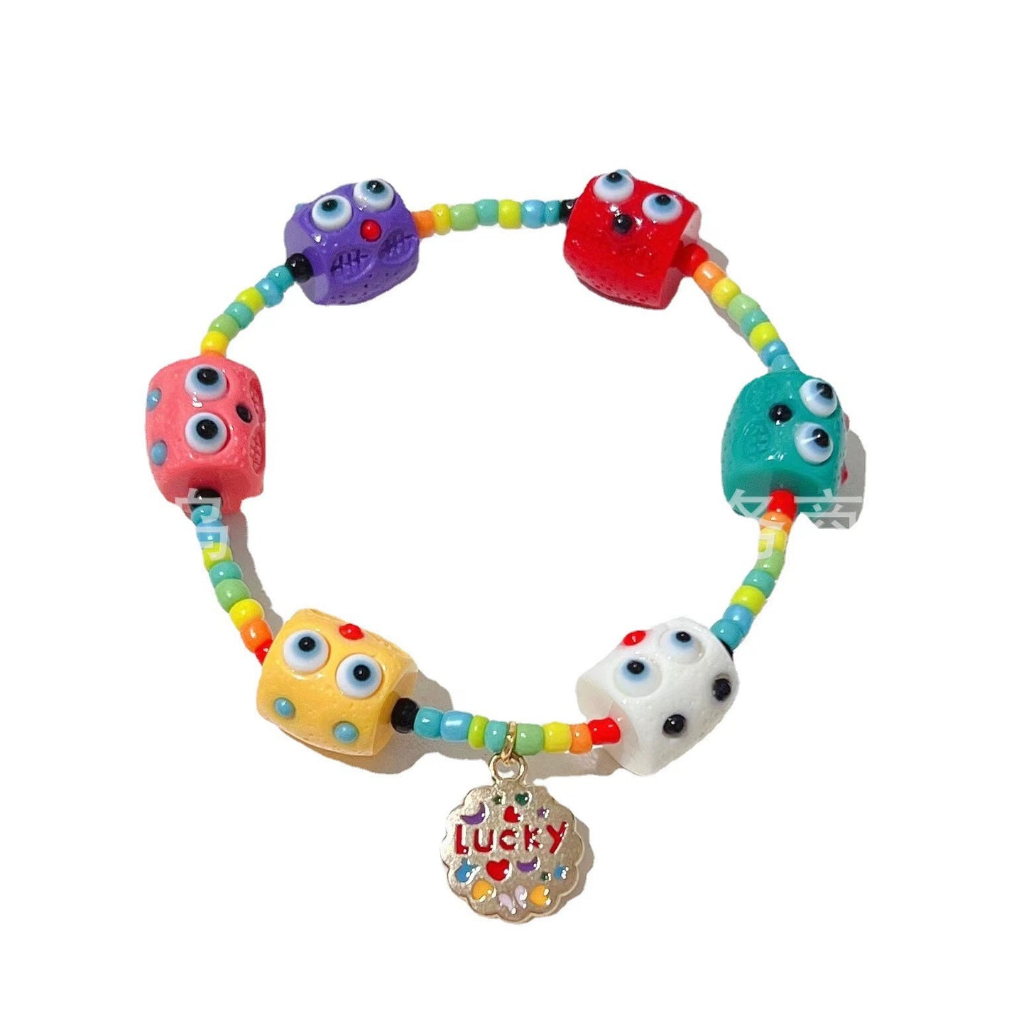 Cute Little Monster Strawberry Colorful Beaded Bracelets