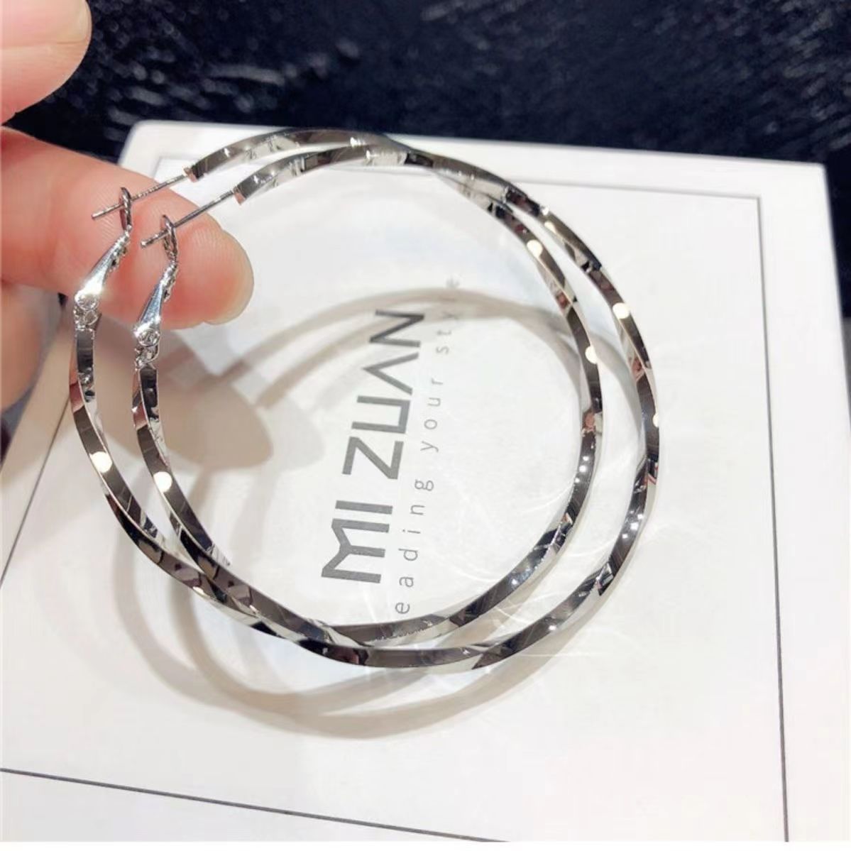 Needle Geometric Ear Circle Temperament Wild High Sense Design Earrings