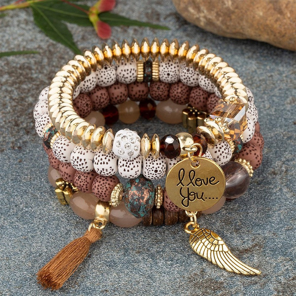 Fashion Beaded Vacation Style Dopamine Decompression Stretch Micro Glass Bead Bracelets