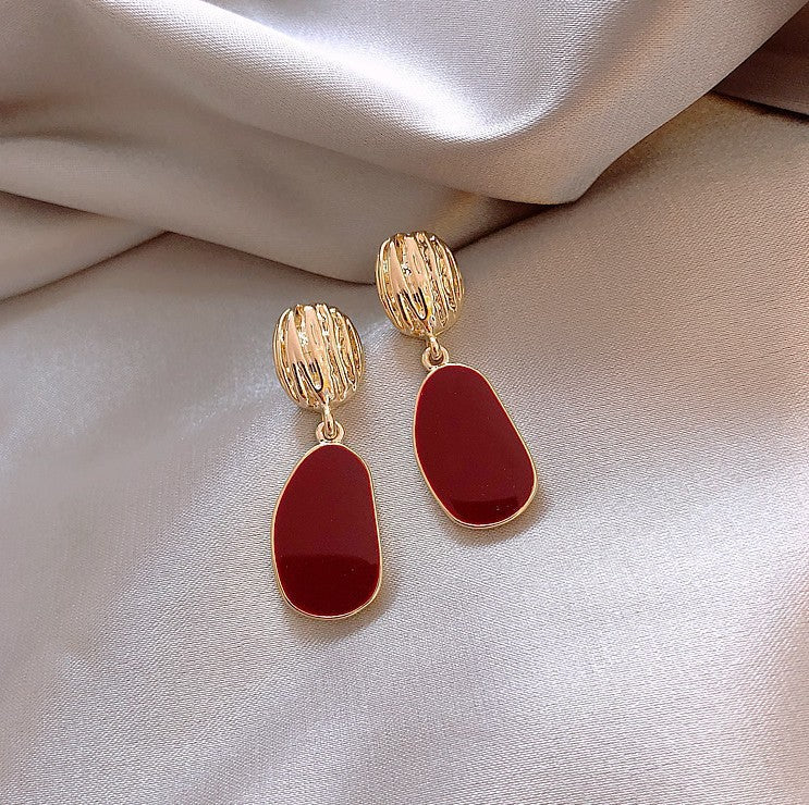 Women's Wine Red Retro Style Elegant High-grade Rings