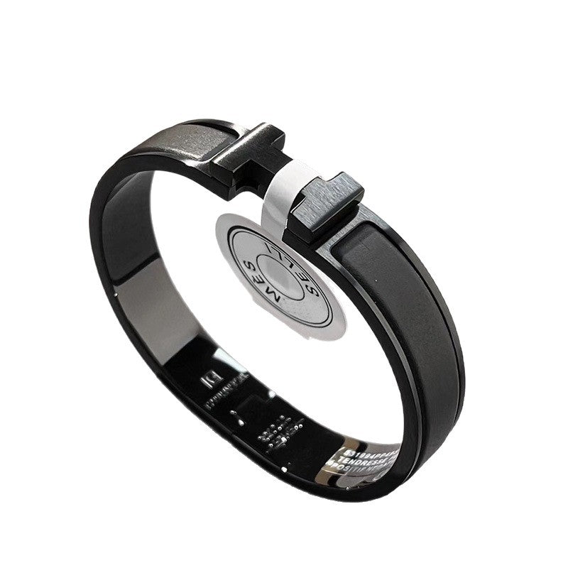 Men's High Version Black Warrior Enamel Pure Bracelet