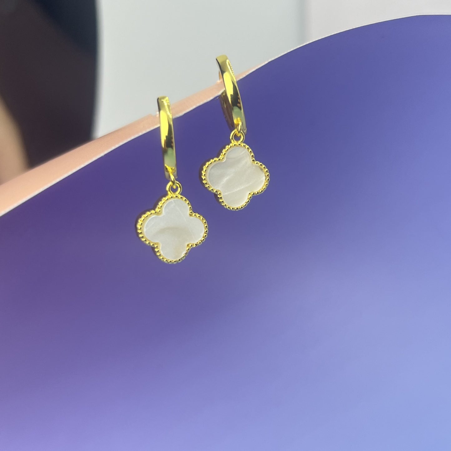 Korean Version Of Style Clover Ear Clip Female Stud Earrings