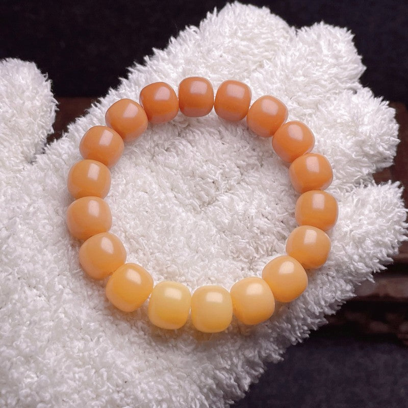 Women's & Men's Flowers Bodhi Pliable Temperament Hand Toy Charcoal Seed Crafts Single Bracelet