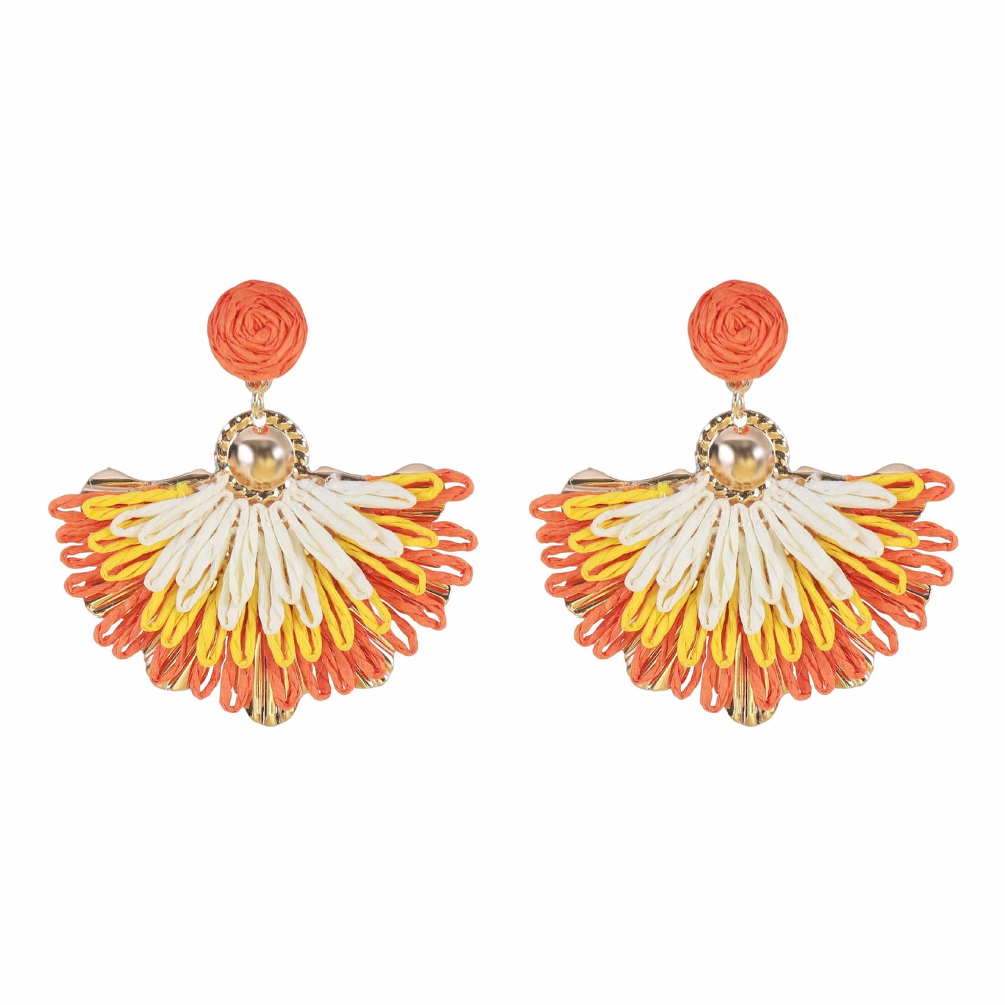 Women's Vacation Style Enamel Color Flower Pearl Light Luxury High-grade Earrings