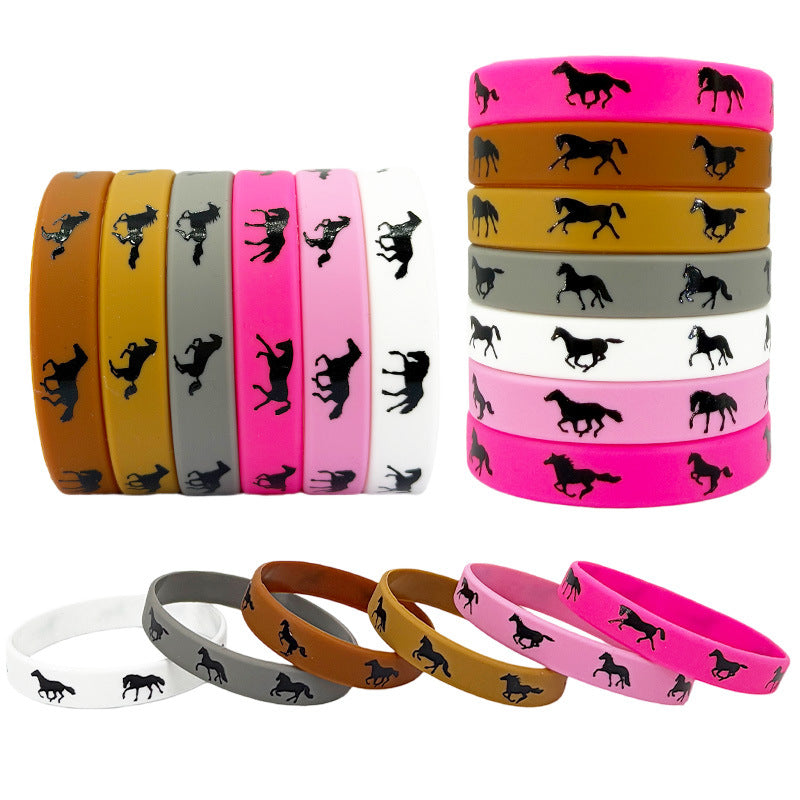 Flag Inspirational Faith Silicone Horse Party Graduation Rings